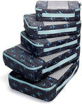 Travel Wise Packing Cubes for Travel - 5 Piece Set with Pattern Design, Lightweight Ripstop Nylon Luggage Organizers with Mesh Panel, Small Medium Large Sizes by TravelWise