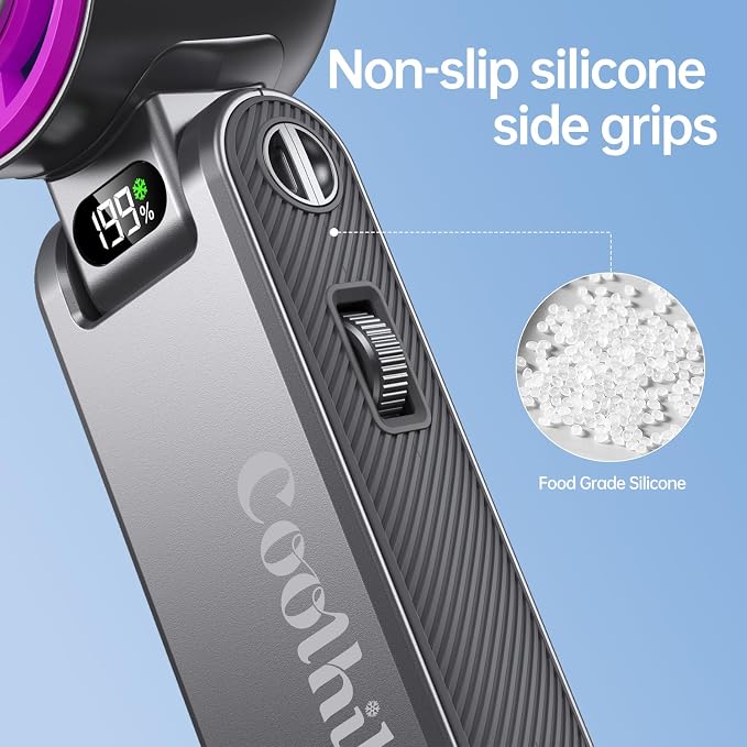 Pro Handheld Portable fan with Turbo Cooling, Speed(1-199) 5500mAh | 20000 RPM Hand Held Fan Rechargeable Powerful Mini Personal fan for Travel, Outdoor, Beach & Makeup - Image 6