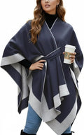 Shawl Wraps for Women Reversible Open Front Ruana Poncho Soft Cozy Cardigan for Fall and Winter by Unknown