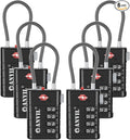 ANVIL TSA Approved Luggage Locks with Search Alert Indicator, 4-Digit Combination Suitcase Lock, Advanced TSA008 Core Heavy Duty Anti-Theft Travel Lock for Double Zippers, Backpacks by ANVIL