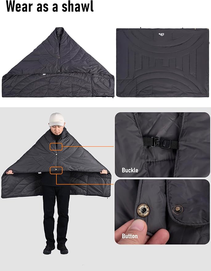 3M Thinsulate Insulation Warm Camping Blanket Ultralight Compact - Image 4