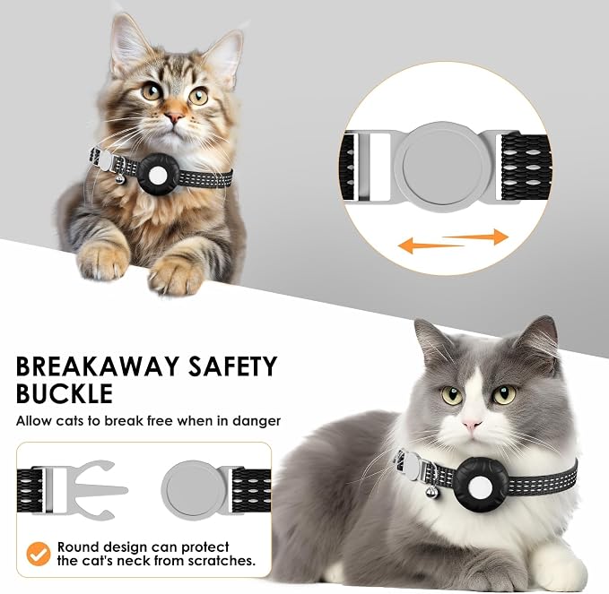 GPS Tracker for Cats (iOS Only),MINI Cat Tracker, Real-Time Location Pet Tracker,No Monthly Fee GPS Tracker, Compatible with Apple Find My,Territory & Location History,Up to 5-Day Battery Life (Black) - Image 5