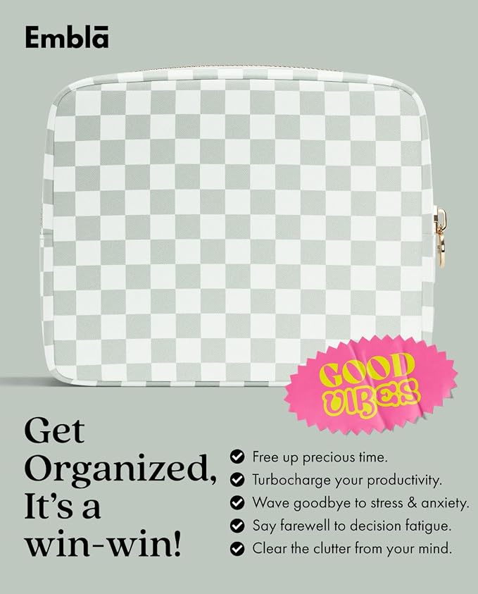 Makeup Bag for Women, Travel Cosmetic Organizer, Waterproof Toiletry Pouch | Large Nylon Cosmetic Bag with Zipper, Water-Resistant Beauty Pouch for Purse, Travel Essentials, Make up Case - Image 6