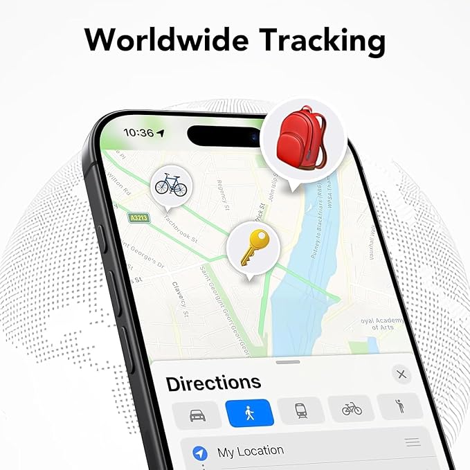 Wallet Tracker Card, Rechargable, Works with Apple Find My, iPhone (iOS Only), Bluetooth Item Locator for Luggage, Bags, Passport, IP68 Waterproof (1 Pack) - Image 4