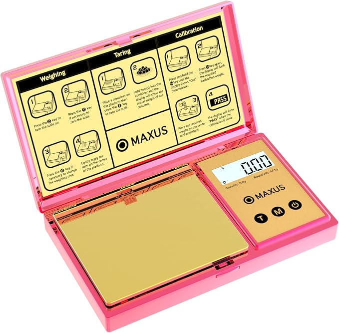 Digital Gram Scale with 200g x 0.01g Capacity | Stylish Pink Plated Shining Cover and Platform, Mini Pocket Scale for Food and Jewelry - Image 8