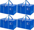 BALEINE 4-Pack Oversized Moving Bags with Reinforced Handles, Heavy-Duty Storage Tote for Clothes, Moving Supplies (Royal Blue, 4-Pack) by BALEINE