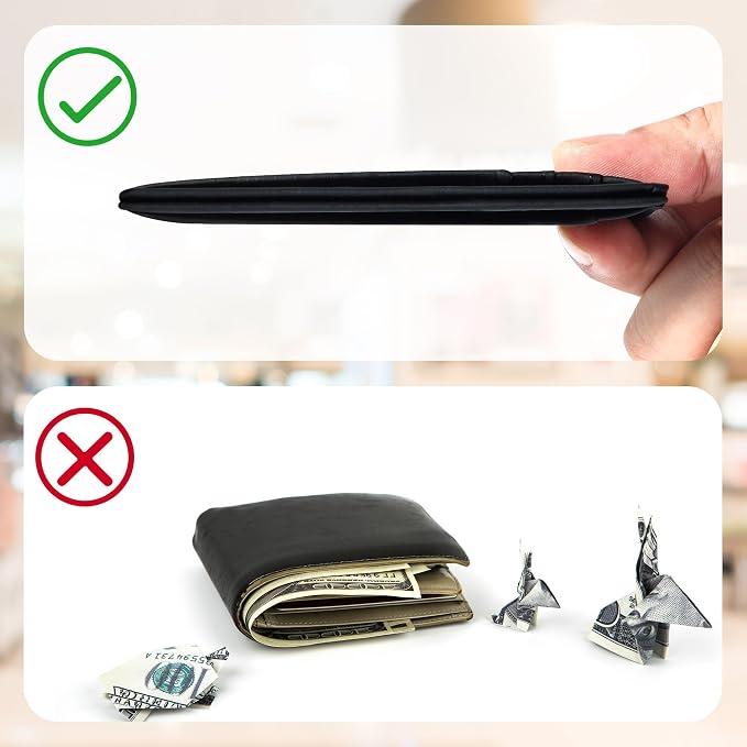 Chelmon Slim Wallet for Men, Minimalist Front Pocket RFID Blocking Credit Card Holder - Image 6