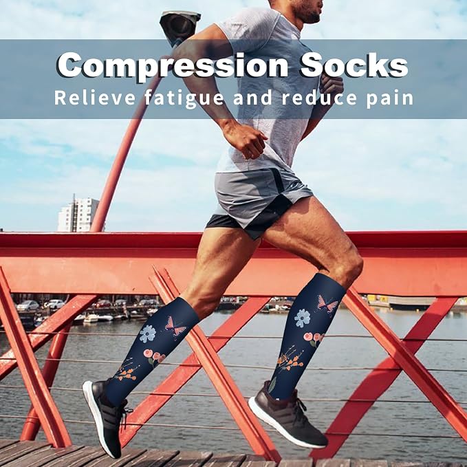 Compression Socks for Women & Men Circulation (6 Pairs) 15-20 mmHg is Best Support for Athletic Running,Nurse - Image 4