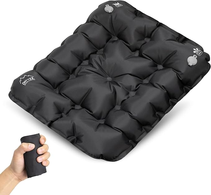 Inflatable Seat Cushion Lightweight Airplane Seat Cushion | Stadium Seat Travel Cushion for Climbing Hiking Office Airplane by OTNYZZ