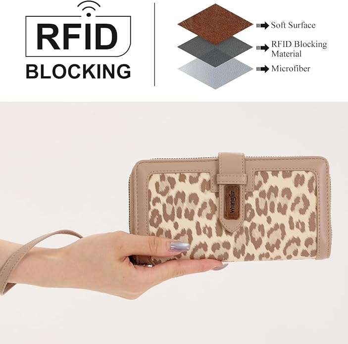 X Wrangler Women's Wallets Bifold Wristlet Wallets for Women Large Capacity Credit Card Wallet with ID Window - Image 5