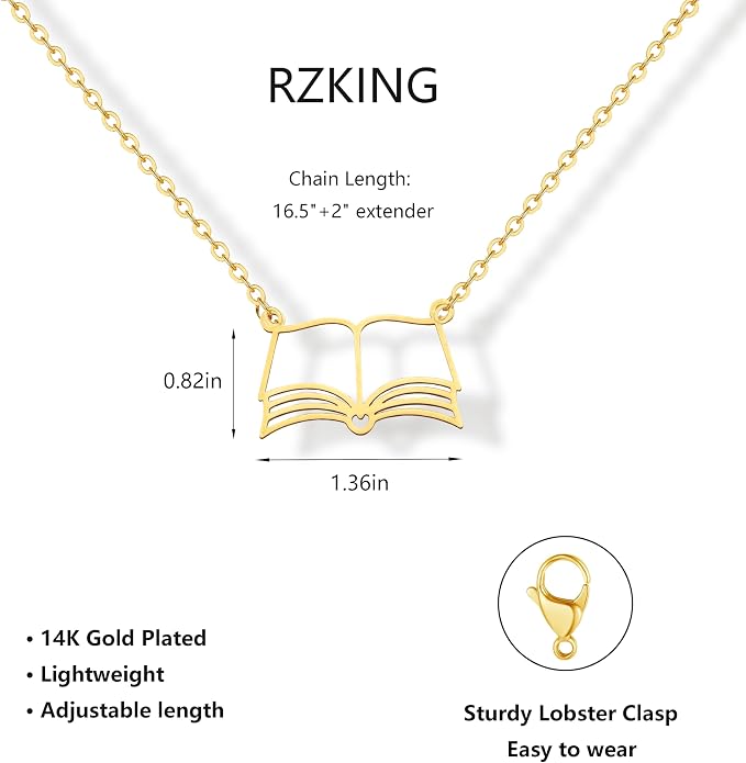 RZKING Golden Necklace for Women, Dainty Butterfly Heart Bow Rose Necklace, Gifts for Best Friend Sister Mom Girlfriend, Graduation Chritmas Birthday Anniversary Thank You Gifts - Image 2