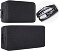 imComor Universal Electronics Accessories Case, 2-Pack Portable Soft Carrying Case Bag Wire Cable Organizer for Hard Drive, Power Adapter, Laptop Mouse, Cosmetics Kit, Small+Big-Black by imComor