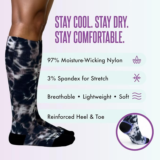 Crazy Compression Socks, Comfortable Support Socks for Recovery, Travel, Hiking, and Long-Hour Comfort w/Fun Designs - Image 5