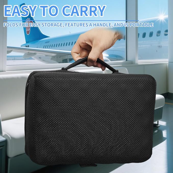 Foldable Travel Seat Cushion Portable Seat Cushion for Car Seat, Airplane, Bleacher, Camping, Office (15.7 * 11.8 * 3in) - Image 6