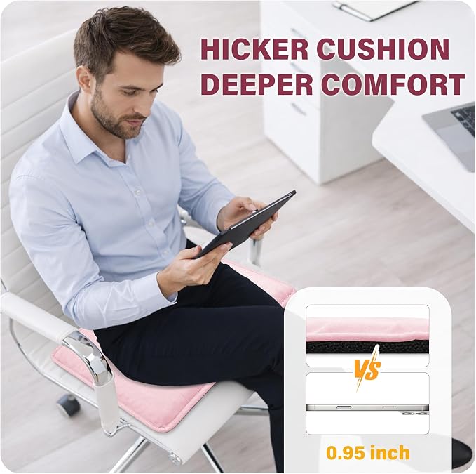 SPRING SEAON Large Gel Seat Cushion for Pressure Relief, Honeycomb Design | Extra-Thick Gel Filling, Honeycomb Design, Anti-Slip Bottom, Long-Sitting Comfort for Travel, Airplanes, Office & Cars - Image 4