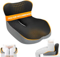 Allaboutsla Car Seat Cushion with Lumbar Support Pillow, Car Back Support | L-Shaped Ergonomic Memory Foam Seat Cushion, Car Seat Cushions for Driving, Driver Cushion and Back Support for Car, B&G by Allaboutsla