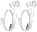 2Pack Travel Essentials for Apple Watch Charger,3-in-2 Multi Charging Cable | Cruise Vacation Camping Essentials for iPhone Charger,Type C/Lightning for iWatch,iPhone 17-12,Xbox Series X&S-5FT White by Accessoriesforphoneandelectricproducts