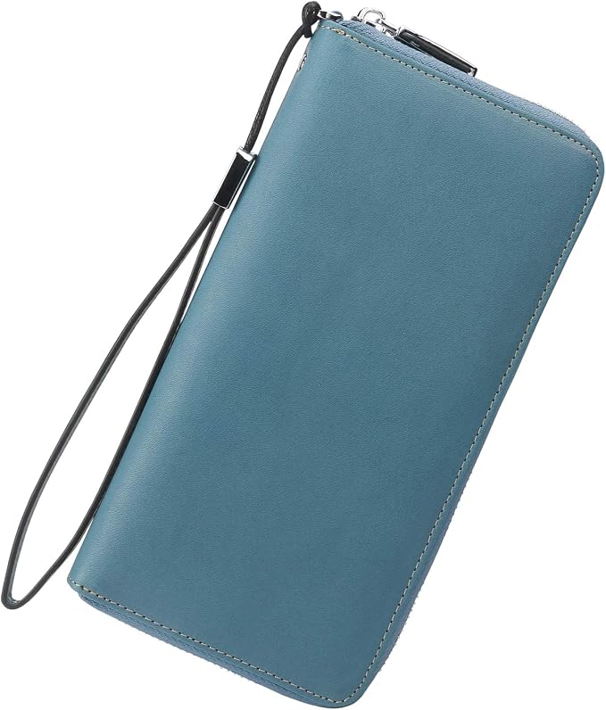 Small Compact Women Wallet RFID Blocking Genuine Leather Bifold Purse with ID Windows by Lavemi