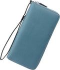 Small Compact Women Wallet RFID Blocking Genuine Leather Bifold Purse with ID Windows by Lavemi