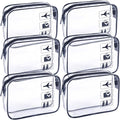 Clear Makeup Bags TSA Approved Toiletry Bag-6Pack | 6Pcs,Clear Travel Bags for Toiletries, Carry on Airport Airline Compliant Bag,Black by Unknown