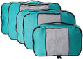 TravelWise Luggage Packing Organization Cubes 5 Pack, Teal, 2 Small, 2 Medium, 1 Large (TWPC-24) by TravelWise