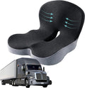 Memory Foam Seat Cushion for Truck Drivers, Office Chairs Ergonomic Seat Cushion for Back, Tailbone Sciatica Pain Relief, Pressure Relief Pad for Long Sitting, Car Seat Desk Chair Use (Gray) by Unknown