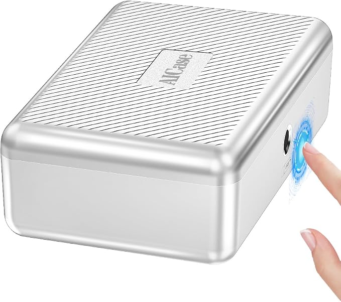 AICase Biometric Fingerprint Storage Box Portable Money Jewelry Combination Lock for Car Home Office Travel by AICase
