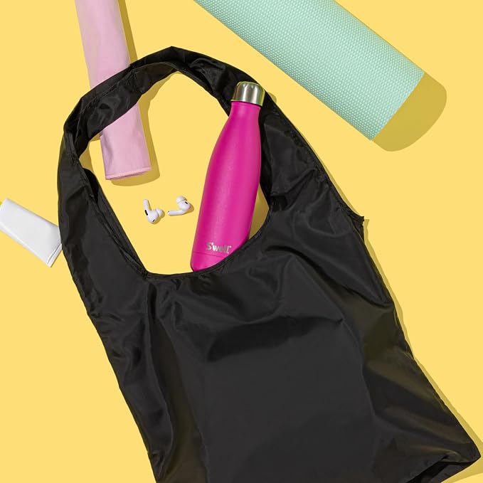 S'well Droplet Tote, Onyx Speckle, Reusable And Packable Tote Bag, Lightweight And Packs Into Silicone Capsule For Storage, Ideal For Grocery Store, Travel, Shopping, And More,One Size - Image 2