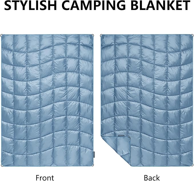 Camping Blanket, Puffy Blanket Lightweight Windproof Water Resistant for Outdoors,Hiking, Backpacking,Beach,Car,Picnic,Stadium - Image 2