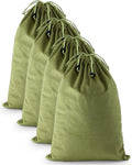 4 Pcs Shoe Bags for Travel, Dust Velvet Bags, Sage Green, 17.3x12.6 Inch | Washable & Reusable Travel Shoe Bags, Dustproof Shoe Bags with Drawstring Closure, Suitable for Travel, Home Storage by WelcometoFantasyLife