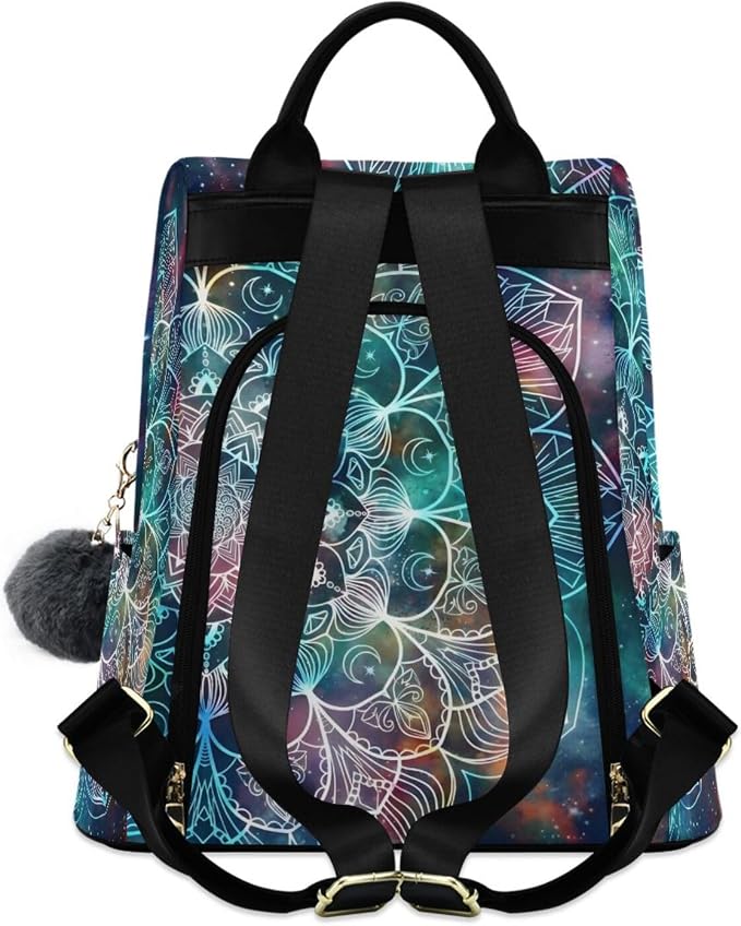 ALAZA Galaxy Colorful Mandala Backpack Purse for Women Anti Theft Fashion Back Pack Shoulder Bag - Image 2