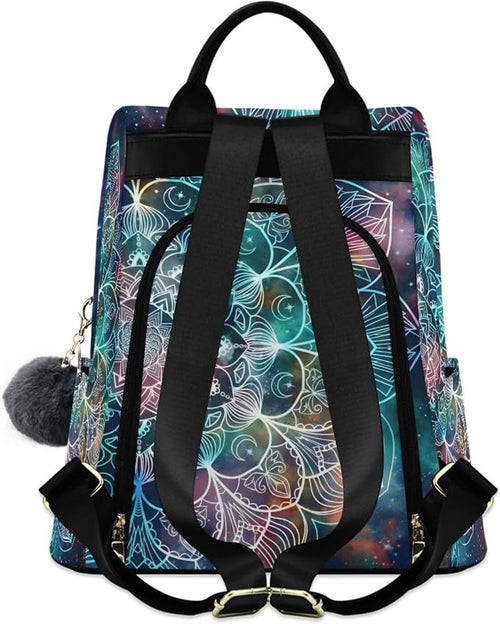 ALAZA Galaxy Colorful Mandala Backpack Purse for Women Anti Theft Fashion Back Pack Shoulder Bag - Image 2