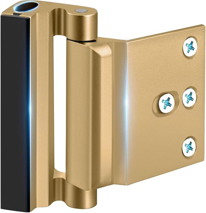 Childproof Door Locks for Kids Safety Home Security Door Lock Reinforcement | Withstand 800 lbs Front Door Safety Lock for Inward Swinging Door Only, Metal Flip Deadbolt Latch Prevents Unauthorized Entry by WINONLY