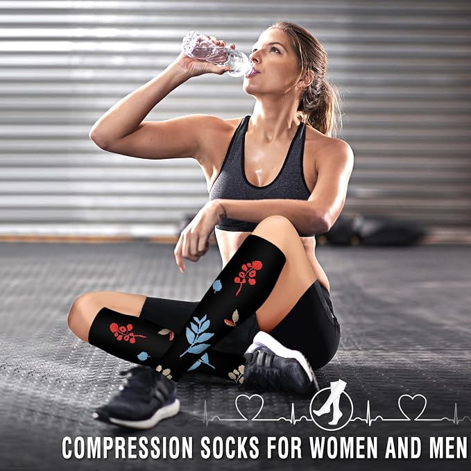 6 Pack Copper Compression Socks for Women and Men Circulation-Best Support for Medical,Running,Nursing,Athletic - Image 2