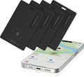 Wallet Tracker Card Smart Tag 4 Pack, Apple MFi Certified Bluetooth Finder, Wireless Charging Slim Item Locator, IP67 Waterproof, Works with Apple Find My for Keys, Bags, Passport, iOS Only by Unknown
