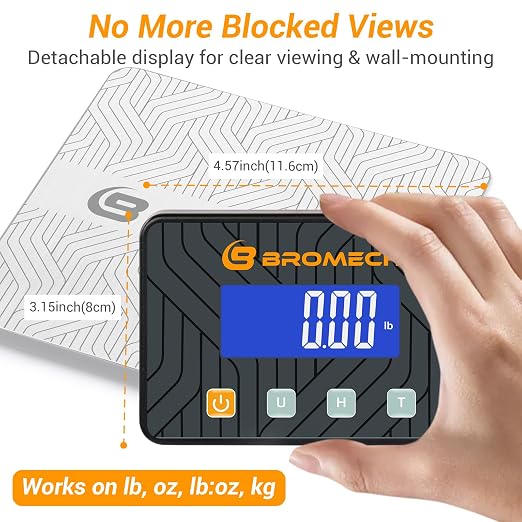 440lb Shipping Scale Heavy Duty Postal Scale with Separate Display | Type-C Charging, Hold & Tare | Avoid Overpaying Postage for USPS, UPS, FedEx | Small Business & Warehouse - Image 3