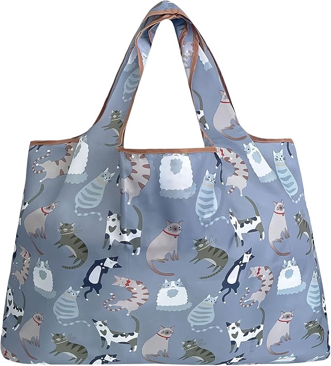 allydrew Large Foldable Tote Nylon Reusable Grocery Bags - Image 4