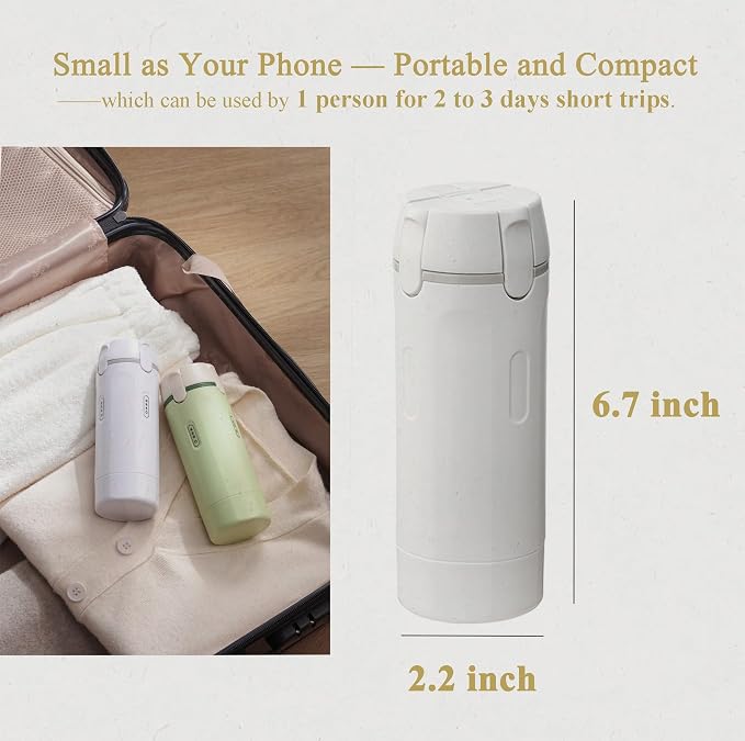 4 in 1 Travel Dispenser Bottle, Leak Proof Refillable Travel Toiletry Containers, Travel Bottles Set Meets TSA 3-1-1 Requirements for about 3 Days Business Trip (Per Person), 4 x 30ml, White - Image 3