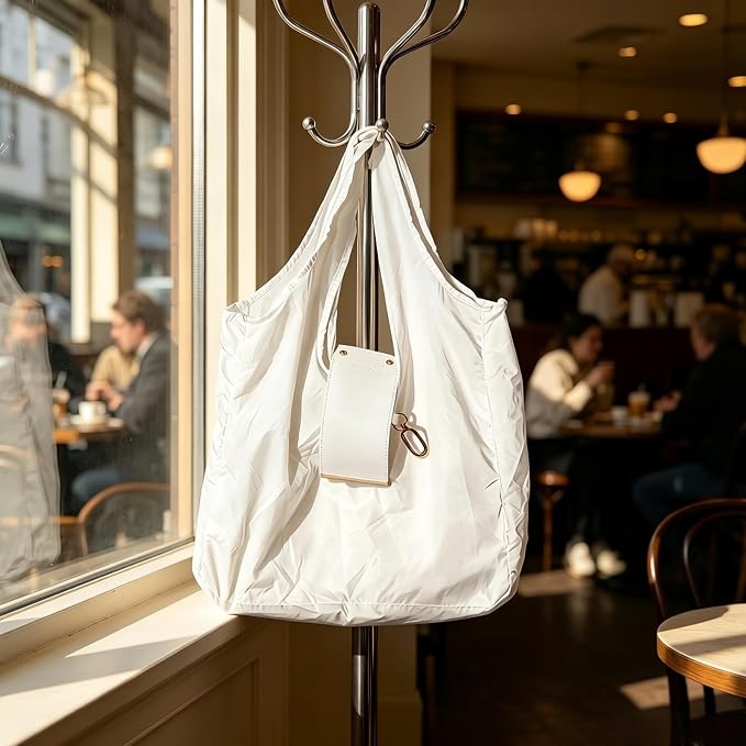 Foldable Keychain Tote Bag - Large Capacity Portable Shopping Bag - Reusable for Daily Use - Image 3