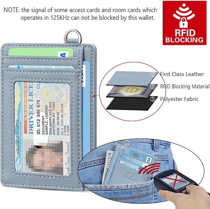 FurArt Slim Minimalist Wallet RFID Credit Card Holder for Men | slim minimalist compact rfid id window thin - Image 5