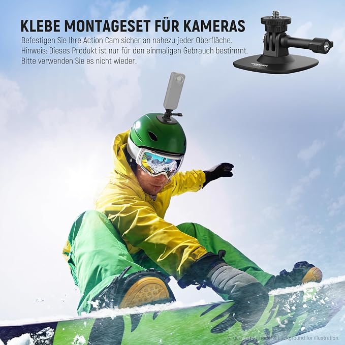 NEEWER Adhesive Mount Compatible with Insta 360 GoPro DJI AKASO Action Camera, 180° Tilt Flexible Car Helmet Holder Base Adapter for POV Video Recording Live Streaming, for 1/4" Accessories, CA159 - Image 2