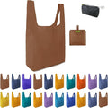 BeeGreen Reusable Grocery Bags 20 Pieces Kitchen Bags Bulk Foldable-Machine Washable with Zipper Storage Pouch 20 Packs by BeeGreen