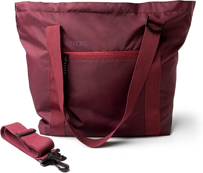 FITKICKS Hideaway Packable Duffle, Large Duffle Bag for Travel, Burgundy by FITKICKS%C2%AE