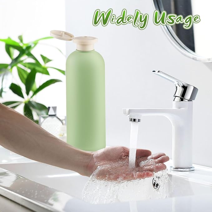 5 Pcs 400ml/13.5oz Squeeze Bottles Plastic Travel Lotion Bottles Refillable Containers with Flip Cap for Toiletries Creams Lotion Shampoo Conditioner - Image 6