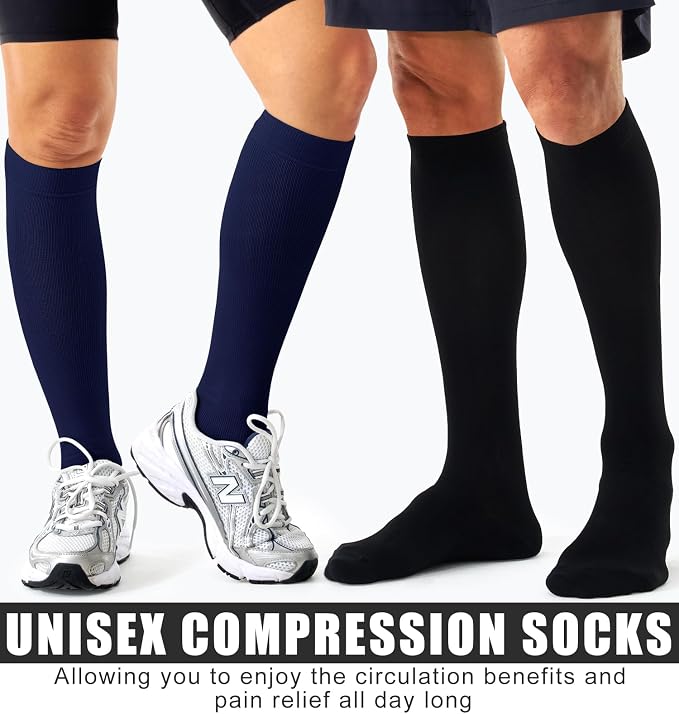 Compression Socks for Women & Men (3 pairs) - Best Support for Nurses, Running, Hiking, Recovery & Flight Socks - Image 2