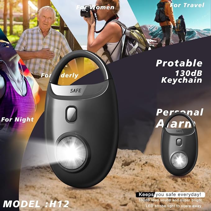 Personal Safety Alarm with Led Strobe Light, 130dB Self Defense Keychain for Women Girls Students, Emergency Safety Alarm Siren - Image 5