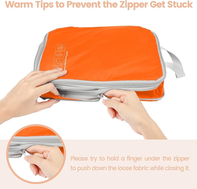 Cambond Compression Packing Cubes for Travel - Luggage Suitcase Organizer | Compression Zip Design for Space-saving, Expandable, Lightweight, Keep Clothes Sorted, Luggage Space Tidy, Carry on Pack Fast - Image 6