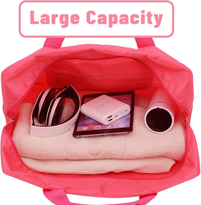 Travel Duffel Bag 24 PCS Foldable Travel Bag Carry on Luggage Bag Waterproof Tote Sports Gym Bag Lightweight Large Weekender Overnight Bag for Women and Men (24 PCS) - Image 3