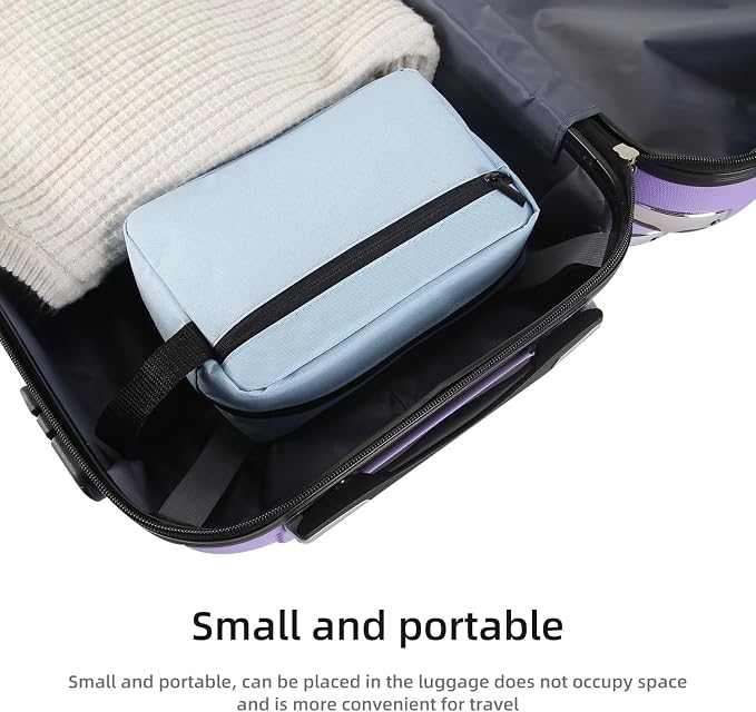 Icramsy Travel Toiletry bag Toiletry bag for women men Hanging Cosmetic bag Travel accessories for Women Men (Sky blue) - Image 5