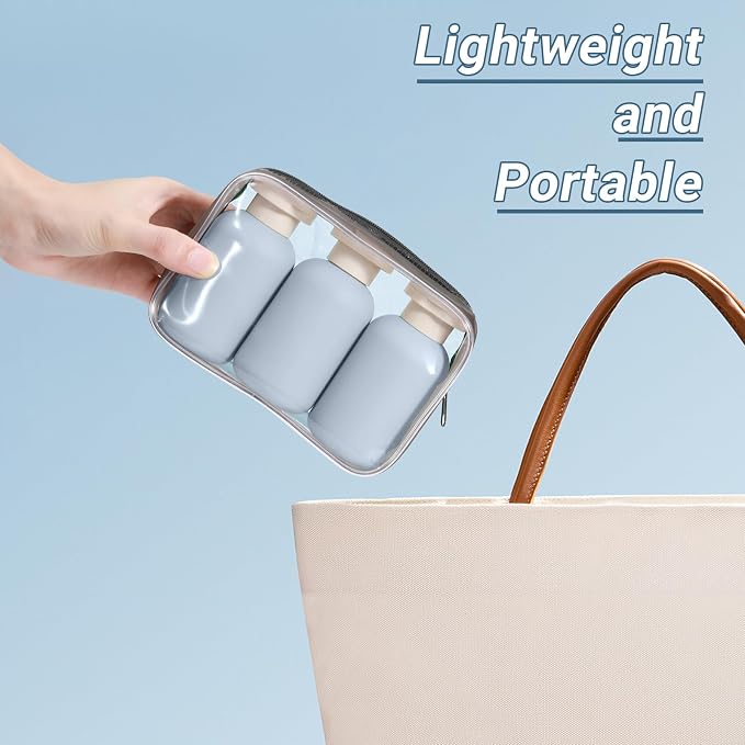 ASEVAT 3.4 oz Plastic Squeeze Bottle for Lotion, Plastic Empty Shampoo Conditioner Container, Plastic Travel Size Toiletries Bottles for Shampoo, Lotion, Cream and Liquids (3 Pcs) - Image 2